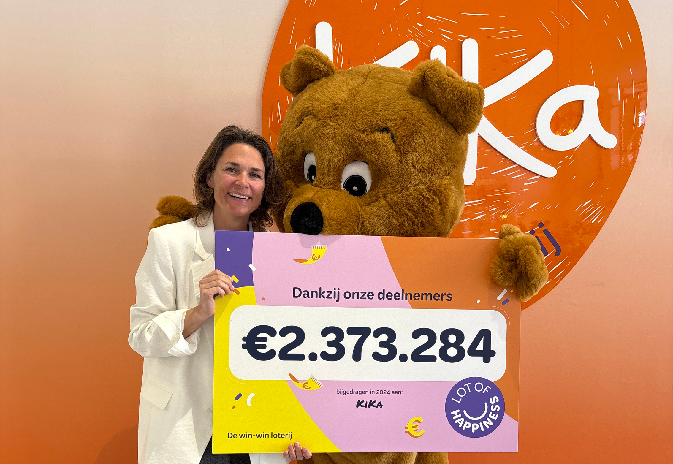 KiKa afdracht 2,3 miljoen 2024 - Lot of Happiness 